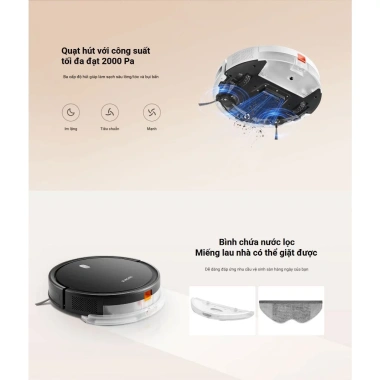 Robot Hút Bụi Lau Nhà Vacuum E5 EU Chính Hãng - Tự Động, Pin 180min, BH 12 Tháng - Giá 2.06 Triệu 6