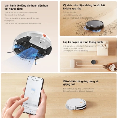 Robot hút bụi lau nhà Xiaomi Vacuum E5 - Điều khiển app, hỗ trợ lau, giá ưu đãi 2.059.000₫ 6