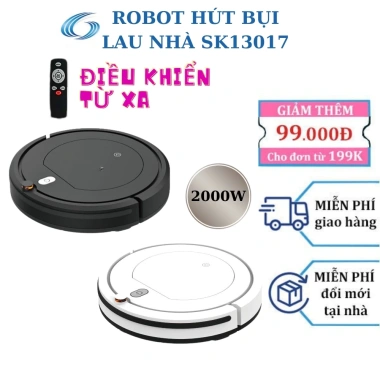 Robot hút bụi lau sàn SOKANY SK-13.017 sạc pin, điều khiển từ xa - 1.737.000₫