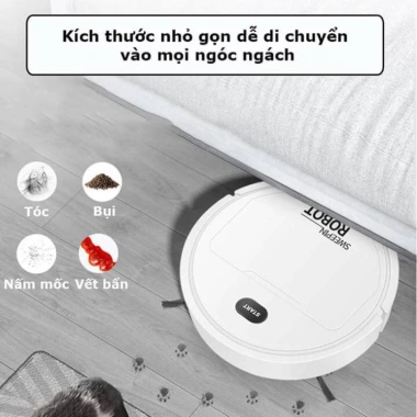 Robot Hút Bụi Lau Sàn Thông Minh 3in1 Giá 125k Tiện Dụng, Hiệu Suất Cao 6