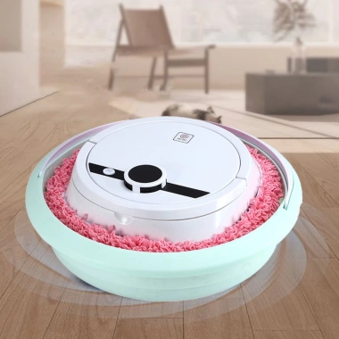 Robot Hút Bụi Lực Mạnh Khô & Ẩm, Lau Sàn Động, Sạc Điện, Trắng – Giá 381.000₫