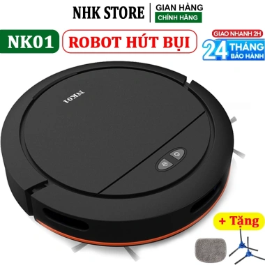 Robot hút bụi NK01 4.000PA - App VN, hộp nước tự sạc, chống rơi, 2.595.000₫ 9
