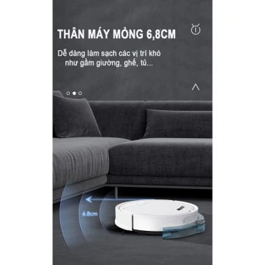 Robot Hút Bụi NK02 - Máy Hút Bụi, Khay Lau ướt lớn, Cảm biến chống rơi, Điều khiển App, Đa chế độ, Giá 1,170,000₫ 4