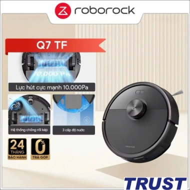 Robot hút bụi Roborock Q7 TF - Bảo hành 24 tháng, giá chỉ 3.99 triệu, công nghệ LiDAR, tự động lau sạch