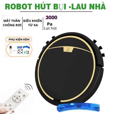 Robot Hút Bụi RS 300: Hút mạnh, lau nhà, cảm biến rơi, khay nước, 1.395.000₫