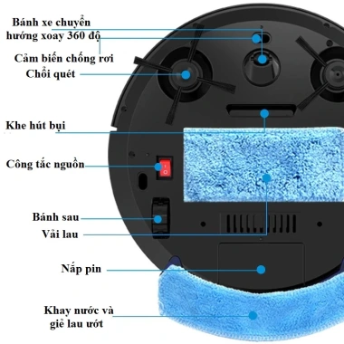 Robot hút bụi RS300 - Cảm biến chống rơi, điều khiển từ xa, nhiều chế độ, chỉ 1,2 triệu 6 Robot hút bụi RS300 - Cảm biến chống rơi, điều khiển từ xa, nhiều chế độ, chỉ 1,2 triệu 6