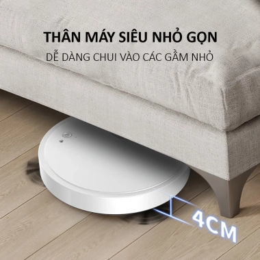 Robot Hút Bụi Thông Minh 1.500PA - Quét, Hút, Lau Đồng Loại, Cảm Biến 1 Chạm, Lực Hút Cực Mạnh, Giá Ưu Đãi 485k