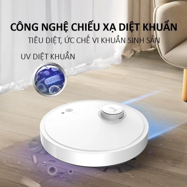 Robot Hút Bụi Thông Minh 1.500PA - Quét, Hút, Lau Đồng Loại, Cảm Biến 1 Chạm, Lực Hút Cực Mạnh, Giá Ưu Đãi 485k