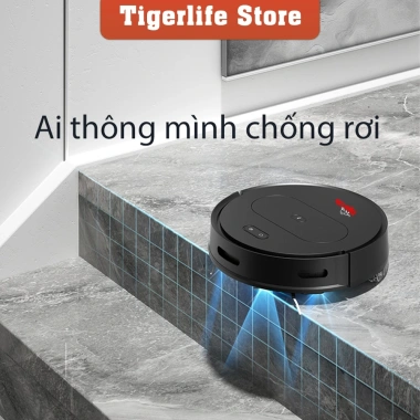 Robot hút bụi Tigerlife TGB11 AI 4.000PA, tự sạc pin 1.300mAh, giảm còn 1,5 triệu