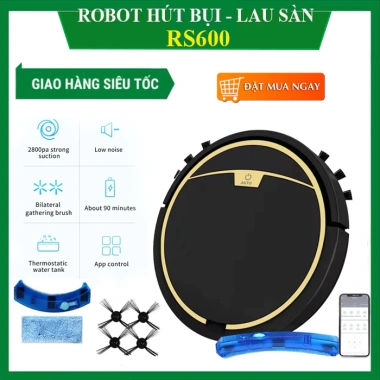 Robot Hút Bụi và Lau Nhà RS300 Remote Chống Rơi Chống Va Khăn Lau và Hố Nước Giá Ưu Đãi 1,395,000₫ 3 Robot Hút Bụi và Lau Nhà RS300 Remote Chống Rơi Chống Va Khăn Lau và Hố Nước Giá Ưu Đãi 1,395,000₫ 3