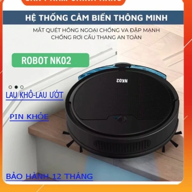 Robot hút bụi và lau nhà thông minh tự động, điều khiển App, cảm biến tránh rơi giảm giá tới 22%