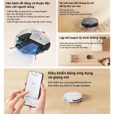 Robot hút bụi Xiaomi Vacuum E5 - Điều khiển app, bản quốc tế, giá 1.999.000₫