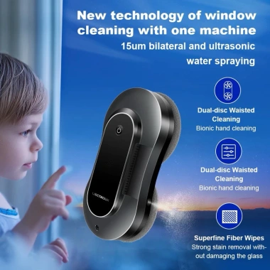 Robot lau kính Đức tự động phun nước mẫu mới 2.024 - bảo hành 24 tháng, giá 3,9tr