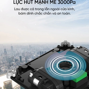 Robot Lau Kính Thông Minh Tự Động Lực Hút Mạnh, Điều Khiển Từ Xa, An Toàn Chống Rơi - Dành Cho Cửa Sổ Chung Cư Cao Cấp