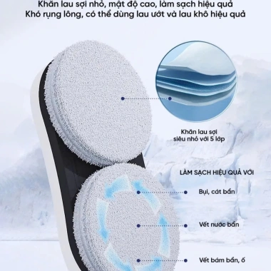 Robot Lau Kính Tự Động 5.600PA Phun Nước Lau Sạch Mọi Bề Mặt, Tiết Kiệm Thời Gian