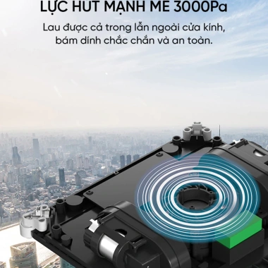 Robot Lau Kính Tự Động 5.600Pa - Phun Nước Thông Minh, Lực Hút Mạnh, Bảo Hành 12 Tháng, Giá Ưu Đãi 1.880.000₫