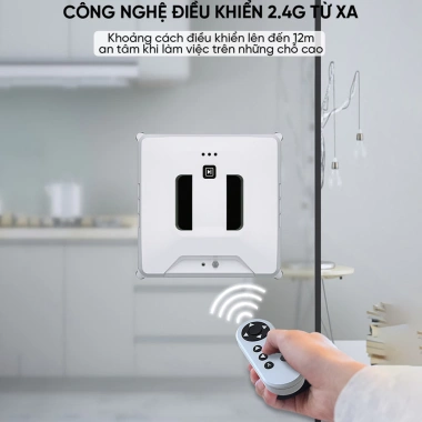 Robot Lau Kính Tự Động 5.600Pa - Phun Nước Thông Minh, Lực Hút Mạnh, Bảo Hành 12 Tháng, Giá Ưu Đãi 1.880.000₫
