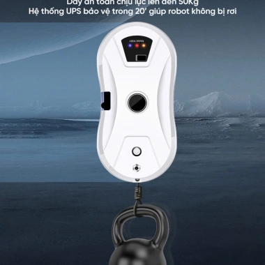 Robot Lau Kính Tự Động AI Thế Hệ Mới - Lực Hút 5.600PA, Chống Rơi 20 Phút, Giá 1.85 Triệu