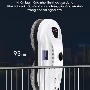 Robot Lau Kính Tự Động AI Thế Hệ Mới - Lực Hút 5.600PA, Chống Rơi 20 Phút, Giá 1.85 Triệu