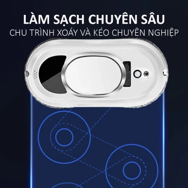Robot Lau Kính Tự Động Thông Minh - Lực Hút Siêu Mạnh, 3 Chế Độ, Bông Nano 5 Lớp, Điều Khiển Từ Xa, Giá 1.75 Triệu