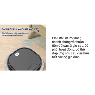 Robot lau sàn 3-in-1 phun sương tạo ẩm, khử trùng thông minh 2.023 - 219.500 VND 3