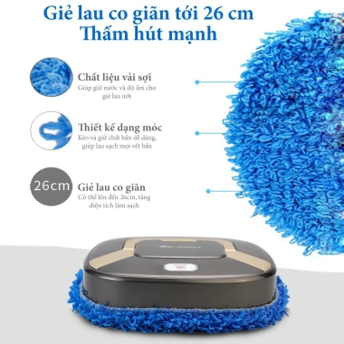 Robot Máy Lau Nhà Thông Minh Pin Sạc 2 Chế Độ Khô Ướt - Giá 570k tại Itechcare 5