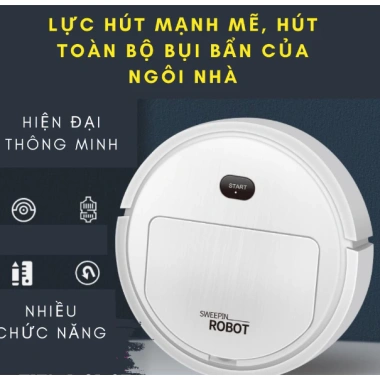 Robot Quét Hút Bụi Thông Minh, Lau Nhà Đa Chức Năng, Giá 230.000đ, Tiết kiệm năng lượng, Lập lịch tự động