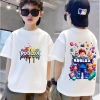 Robot Thun Lỏng Graffiti In Ngắn Cổ Tròn Tay Thấm Hút 3-14 tuổi 90-150cm Giá 143.332₫