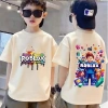 Robot Thun Lỏng Graffiti In Ngắn Cổ Tròn Tay Thấm Hút 3-14 tuổi 90-150cm Giá 143.332₫ 2
