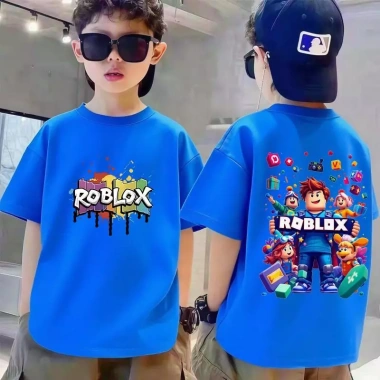 Robot Thun Lỏng Graffiti In Ngắn Cổ Tròn Tay Thấm Hút 3-14 tuổi 90-150cm Giá 143.332₫