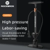 Rockbros Bơm Xe Đạp 160PSI Áp Lực Cao Schrader và Presta Barometer Đa Năng Cho Xe Đạp, Ô Tô