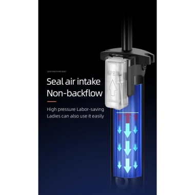 Rockbros Bơm Xe Đạp 160PSI Áp Lực Cao Schrader và Presta Barometer Đa Năng Cho Xe Đạp, Ô Tô 7