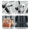 Rockbros Cáp Khóa Di Động Điều Chỉnh Cho Xe Máy, Xe Đạp, Mũ Bảo Hiểm - Chống Thấm Nước, Chống Trộm, Bền Đẹp 4