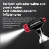 Rockbros CO2 Gas Di Động Đầu Phun Lạm Phát Nhanh AV/FV Vòi Nhôm MTB Đường Bộ, Xi Lanh Bơm Áp Suất Gauge 8
