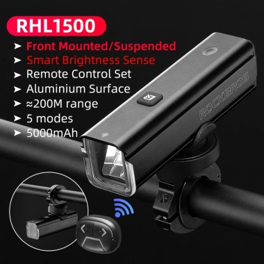Rockbros Đèn Pha Xe Đạp 1.500 Lumens Chống Thấm Nước, Hợp Kim Nhôm, Sạc Lại Type-C - Giá ưu đãi 717.519₫ 11 Rockbros Đèn Pha Xe Đạp 1.500 Lumens Chống Thấm Nước, Hợp Kim Nhôm, Sạc Lại Type-C - Giá ưu đãi 717.519₫ 11
