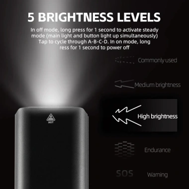 ROCKBROS Đèn Pha Xe Đạp 1.500Lumen IPX6 Chống Thấm, Sạc Nhanh, Flash - 551.477₫ 6 ROCKBROS Đèn Pha Xe Đạp 1.500Lumen IPX6 Chống Thấm, Sạc Nhanh, Flash - 551.477₫ 6