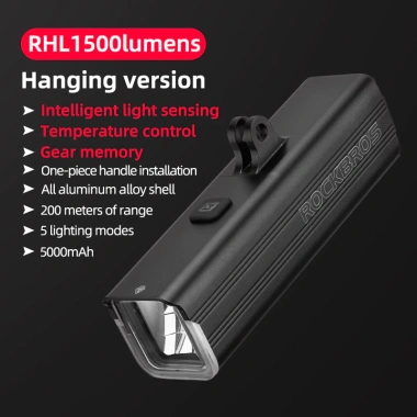 ROCKBROS Đèn Pha Xe Đạp 1.500Lumen IPX6 Chống Thấm, Sạc Nhanh, Flash - 551.477₫ 11 ROCKBROS Đèn Pha Xe Đạp 1.500Lumen IPX6 Chống Thấm, Sạc Nhanh, Flash - 551.477₫ 11