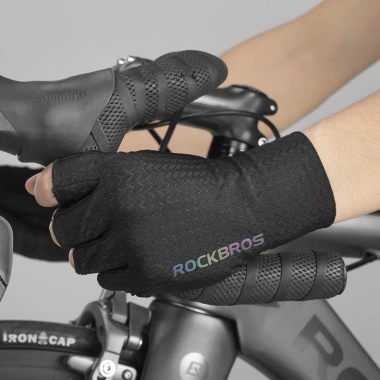 Rockbros Găng Tay Hở Ngón Vải Lụa Lạnh, Thoáng Khí, Chống Trượt Tiện Dụng Khi Đạp Xe, Giá 294.430₫