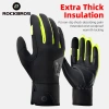 ROCKBROS Găng Tay Xe Đạp Full Ngón Ấm Áp Chống Gió, Da PU Bám Cao, Cảm Ứng, Chống Trượt & Sốc - 593.861đ
