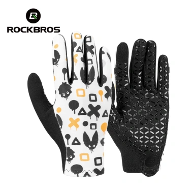 Rockbros Găng Tay Xe Đạp Ngón Thoáng Khí, Chống Trượt, Cảm Ứng Đường Bộ & MTB 2