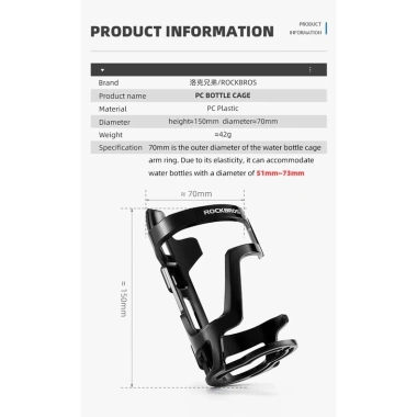 ROCKBROS Giá Đỡ Bình Nước Siêu Nhẹ Gắn Xe Đạp Leo Núi - Tiện Dụng, Giá ưu đãi 96.558₫ (125.525₫) 8 ROCKBROS Giá Đỡ Bình Nước Siêu Nhẹ Gắn Xe Đạp Leo Núi - Tiện Dụng, Giá ưu đãi 96.558₫ (125.525₫) 8
