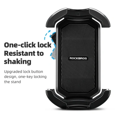 ROCKBROS Giá Đỡ Điện Thoại Xe Máy Chống Sốc, Khóa Nhanh Xoay Được, Lắp Đặt Dễ 4