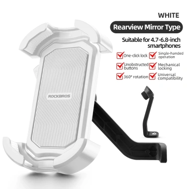 ROCKBROS Giá Đỡ Điện Thoại Xe Máy Chống Sốc, Khóa Nhanh Xoay Được, Lắp Đặt Dễ 7