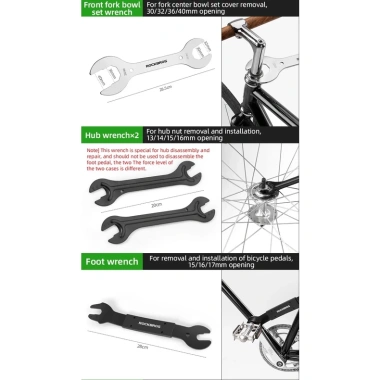 Rockbros Hộp Dụng Cụ Sửa Xe Đạp Chuyên Nghiệp: Ratchet, Cờ Lê, Ổ Cắm và Bộ Tua Vít 1.38 Triệu 8 Rockbros Hộp Dụng Cụ Sửa Xe Đạp Chuyên Nghiệp: Ratchet, Cờ Lê, Ổ Cắm và Bộ Tua Vít 1.38 Triệu 8
