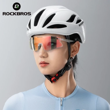 ROCKBROS Kính đạp xe không viền, kính râm đổi màu cho MTB, chống gió, nam nữ - Giá 616.356 VND 3