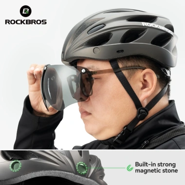Rockbros Mũ Bảo Hiểm Xe Đạp Leo Núi 58-65cm Kính Bảo Hộ Siêu Nhẹ 2