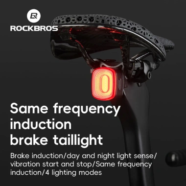 Rockbros Phanh Thông Minh Đèn Hậu Chống Thấm, Pin Lâu, Nhấp Nháy, Cảm Ứng Xe Đạp 2 Rockbros Phanh Thông Minh Đèn Hậu Chống Thấm, Pin Lâu, Nhấp Nháy, Cảm Ứng Xe Đạp 2
