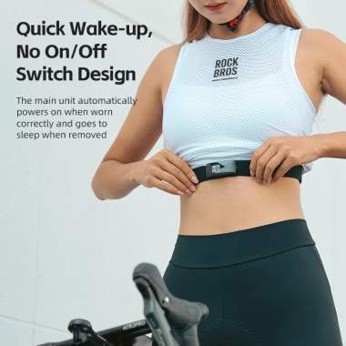 ROCKBROS Sạc Nhịp Tim Xe Đạp Kép IPX7 – ANT + Bluetooth, Tích Strava, Magnet Sạc 2