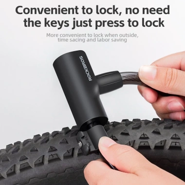 Rockbros Thép Chống Trộm Bảo Vệ Cáp Xe Đạp - Khóa Cáp Chìa Khóa MTB và Đường Bộ, An Toàn, Giá 166.320 VND 7