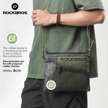 ROCKBROS Túi Xe Đạp Tái Chế Chống Thấm Nước Gấp Đeo Ngang Mài Mòn Thể Thao 5